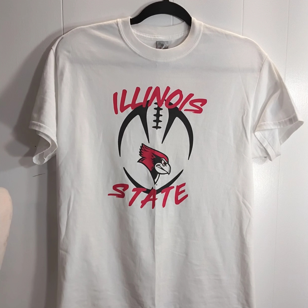 Illinois State White Short Sleeve Tee